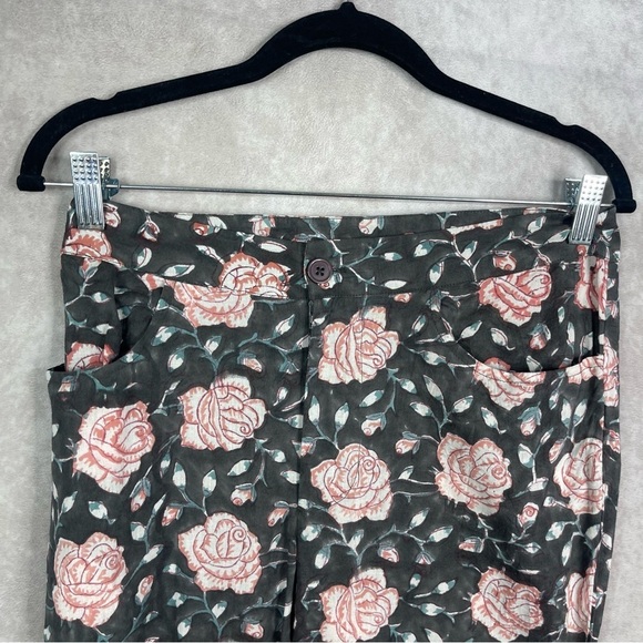 Batsheva Lawyer Cropped Floral-Print Cotton Flared Pants Size 0 NWOT - Picture 10 of 11